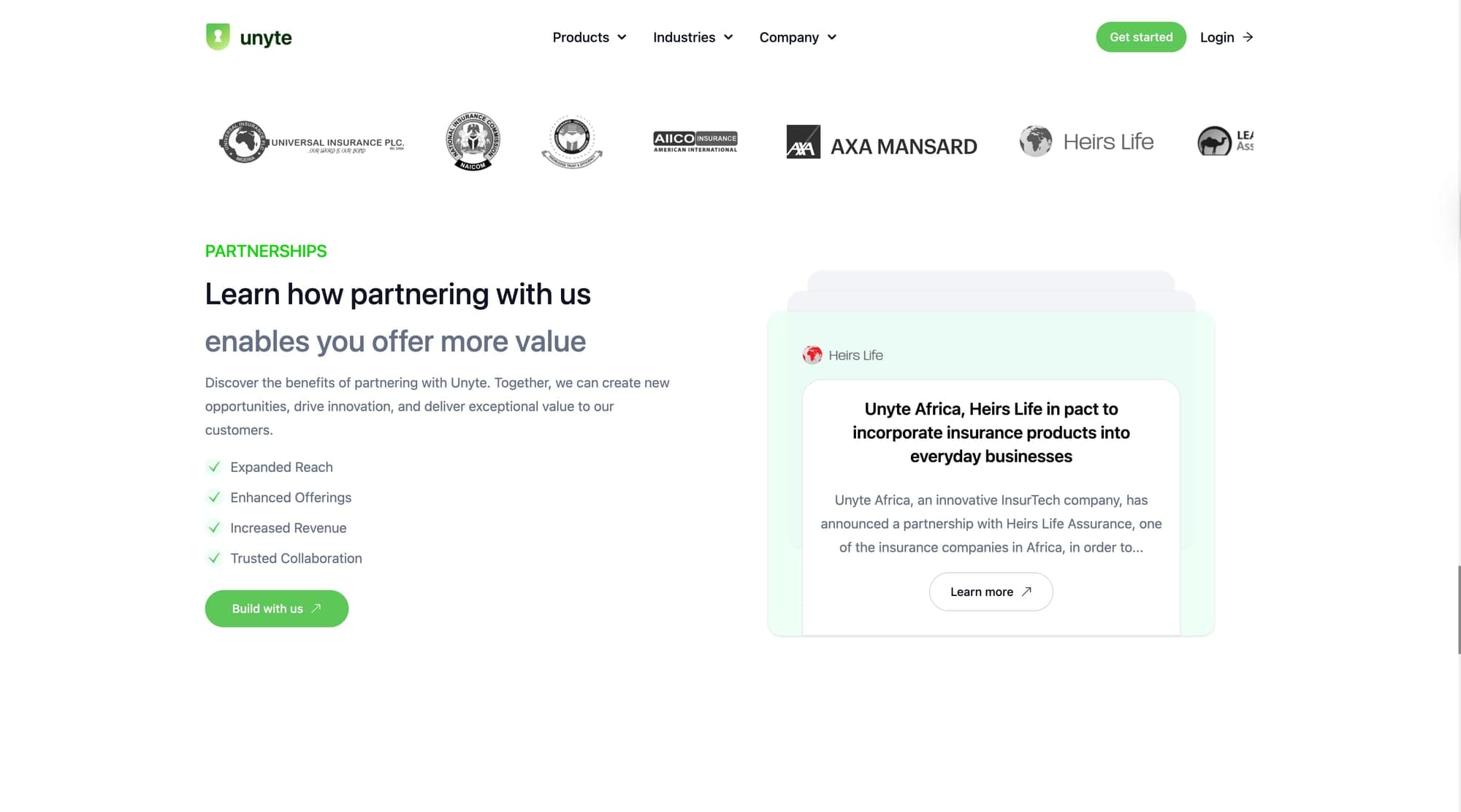 Unyte policy reporting view with key metrics and trends.